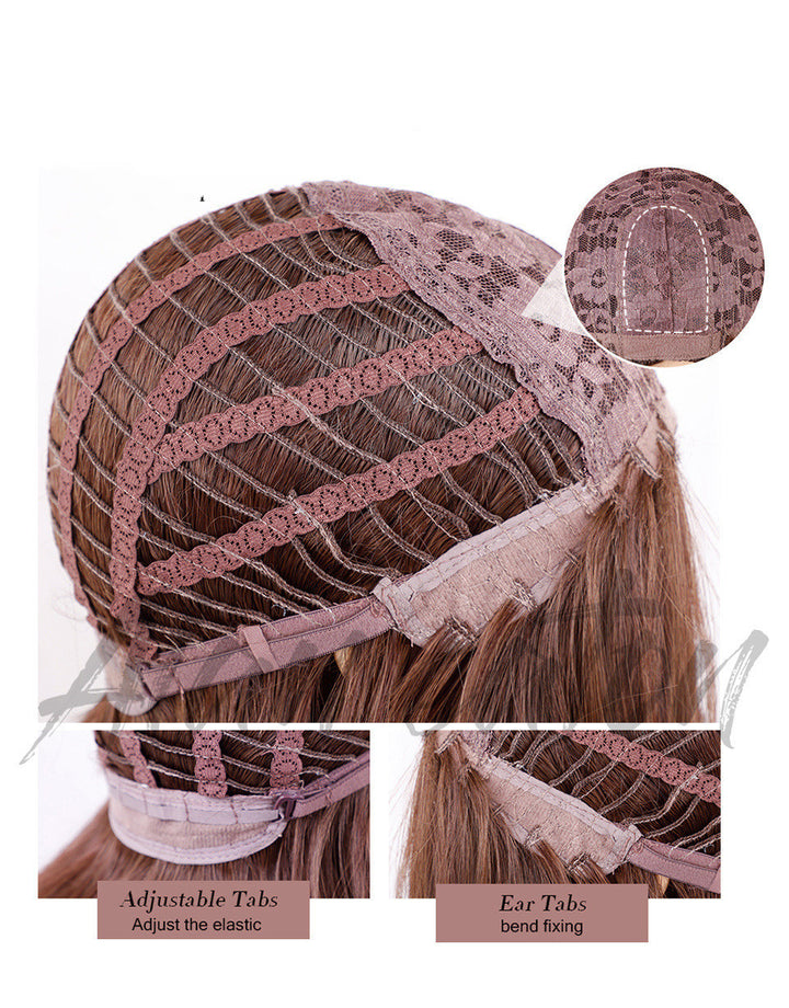 Wig Women's  Bangs Wavy Long Curly Hair